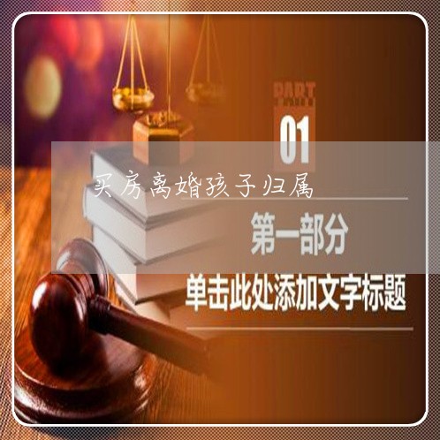 买房离婚孩子归属/2023100148480