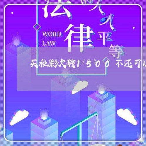 买私彩欠钱1500不还可以吗/2023121073613