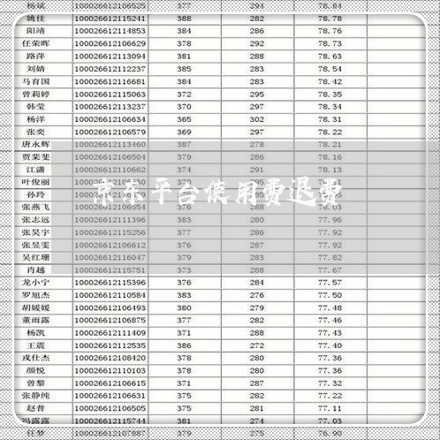 京东平台使用费退费/2023061595250