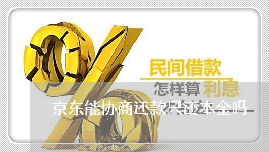 京东能协商还款只还本金吗/2023100658591