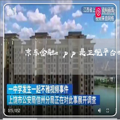 京东金融app是正规平台吗/2023040378472