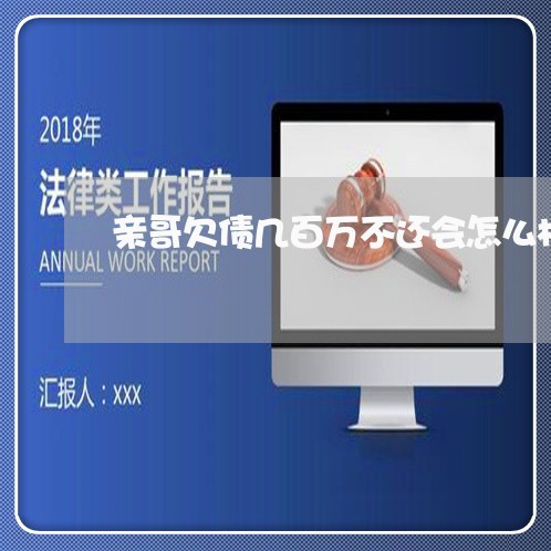 亲哥欠债几百万不还会怎么样/2023110983725