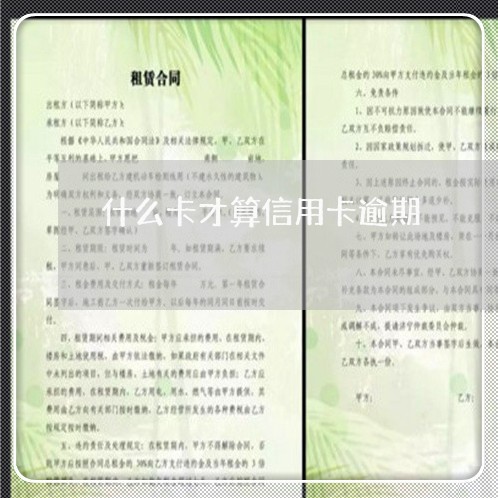 什么卡才算信用卡逾期/2023062140604