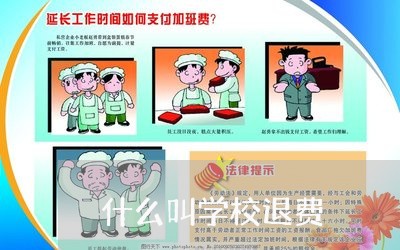 什么叫学校退费/2023041996849