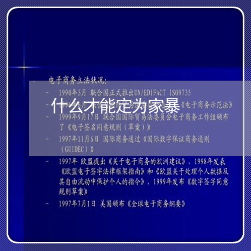 什么才能定为家暴/2023101040583