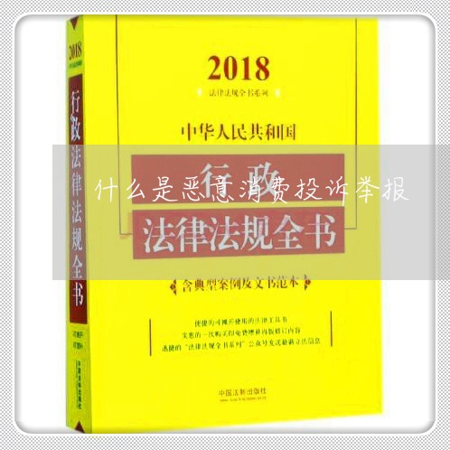 什么是恶意消费投诉举报/2023030636057