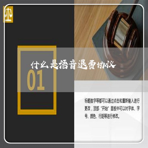 什么是语音退费协议/2023052482825