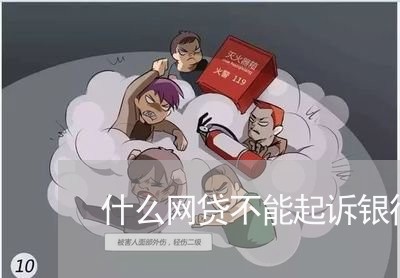 什么网贷不能起诉银行法院/2023110942516