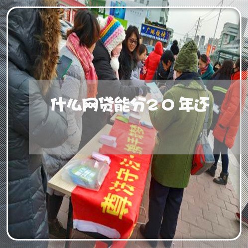 什么网贷能分20年还/2023111547389