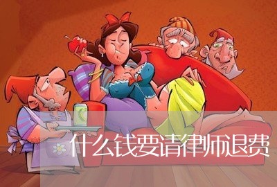 什么钱要请律师退费/2023061620482