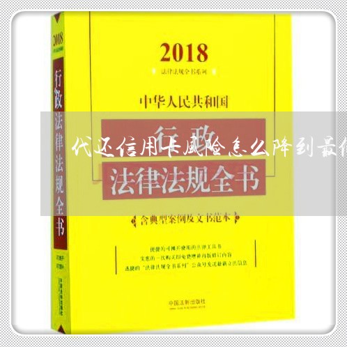 代还信用卡风险怎么降到最低/2023102878379