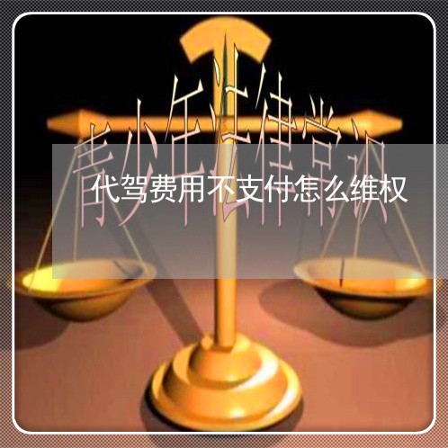 代驾费用不支付怎么维权/2023052359705