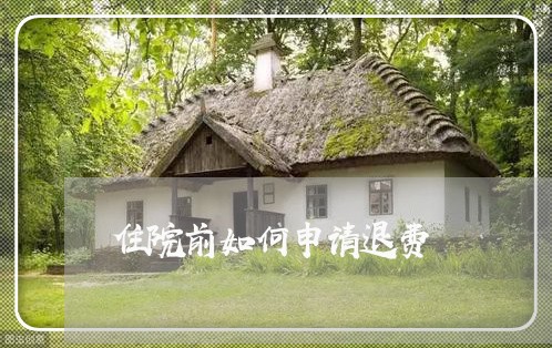 住院前如何申请退费/2023052450485