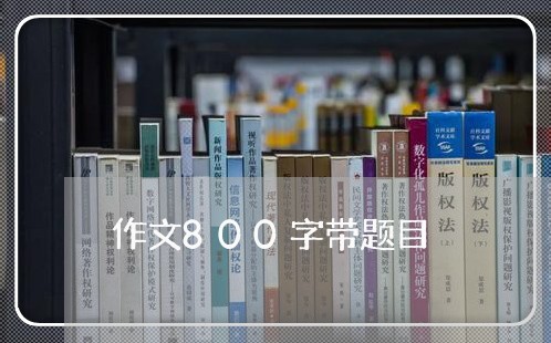 作文800字带题目/2023032559472