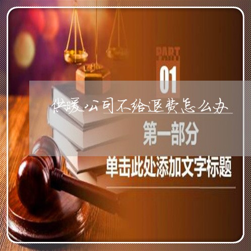 供暖公司不给退费怎么办/2023062398481