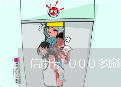 信用卡1000多逾期/2023062162684