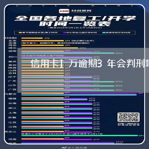 信用卡1万逾期3年会判刑吗/2023053038361