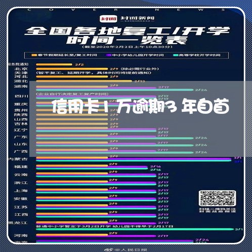 信用卡1万逾期3年自首/2023121870826