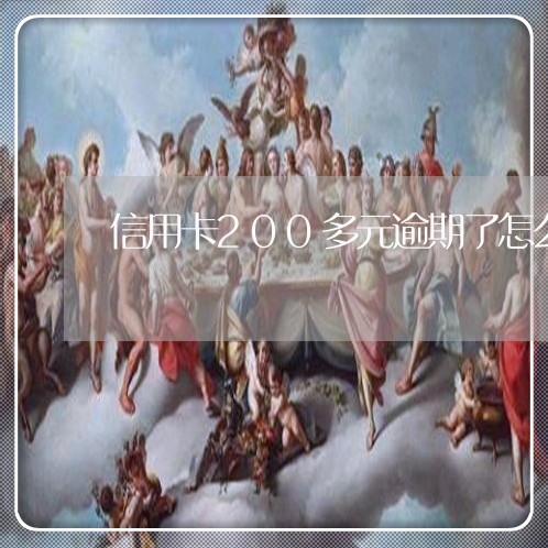 信用卡200多元逾期了怎么处理/2023061697169