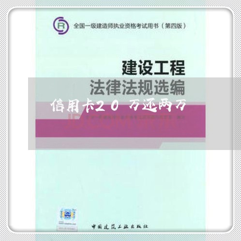 信用卡20万还两万/2023102751404