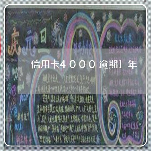 信用卡4000逾期1年/2023112727461