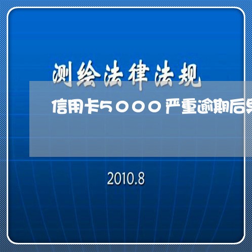 信用卡5000严重逾期后果/2023112514825