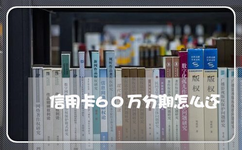 信用卡60万分期怎么还/2023081350584