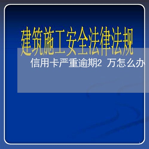 信用卡严重逾期2万怎么办/2023050720615