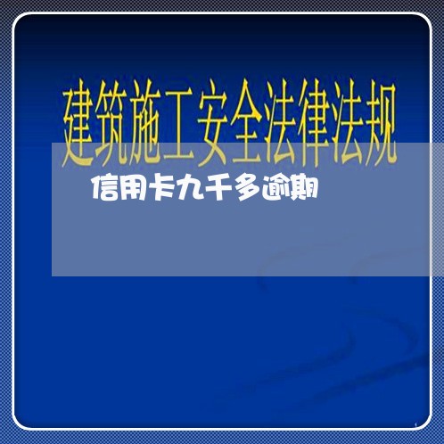 信用卡九千多逾期/2023062994149