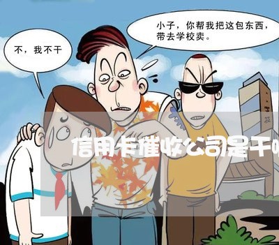 信用卡催收公司是干嘛的/2023092921581