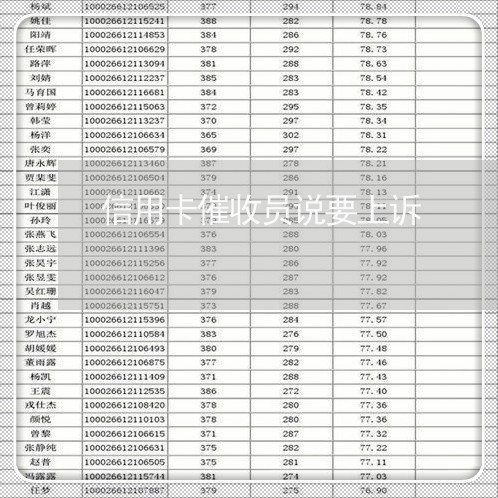 信用卡催收员说要上诉/2023072472703