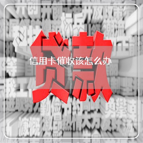 信用卡催收该怎么办/2023072462703