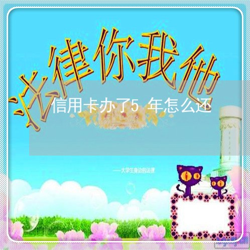 信用卡办了5年怎么还/2023120556179