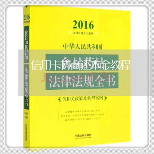 信用卡协商还本金教程/2023071595835