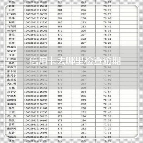 信用卡去哪里检查逾期/2023062086069