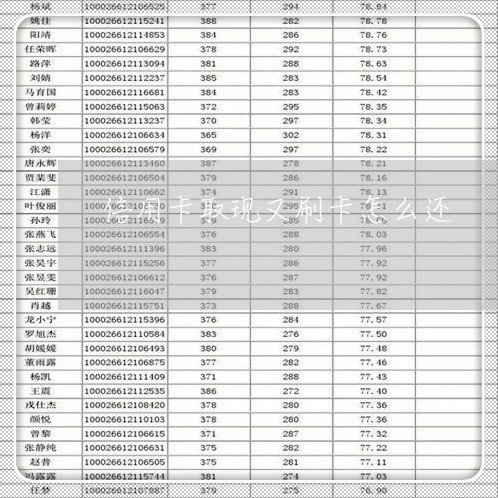 信用卡取现又刷卡怎么还/2023112525926