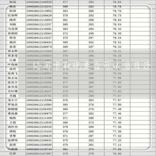 信用卡取现是否可以当日还/2023102614067