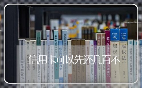 信用卡可以先还几百不/2023080285846