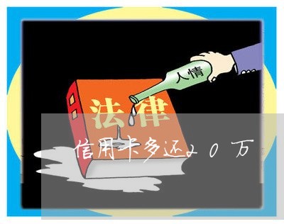 信用卡多还20万/2023082627261