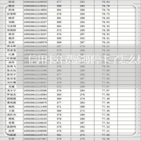 信用卡年费逾期停卡了怎么恢复/2023053173248