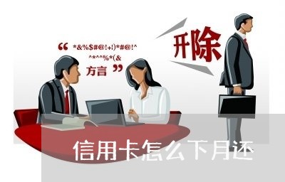 信用卡怎么下月还/2023092776049