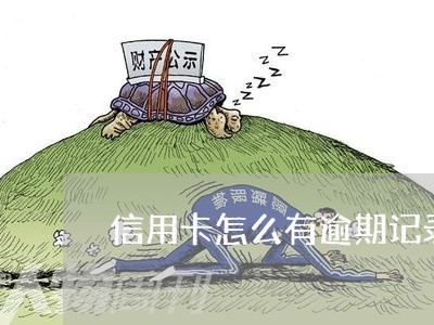 信用卡怎么有逾期记录/2023062006947