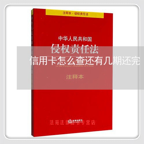 信用卡怎么查还有几期还完/2023102648260