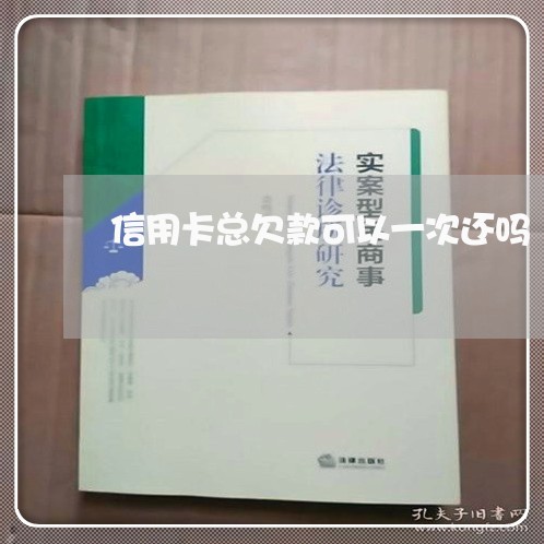 信用卡总欠款可以一次还吗/2023081306948