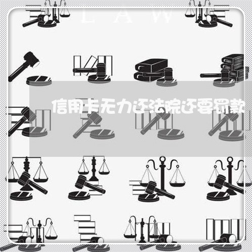 信用卡无力还法院还要罚款/2023112652939