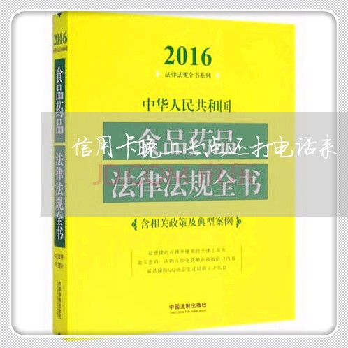 信用卡晚上七点还打电话来/2023072287470