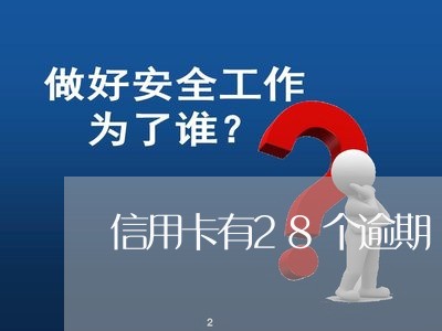 信用卡有28个逾期/2023112740483