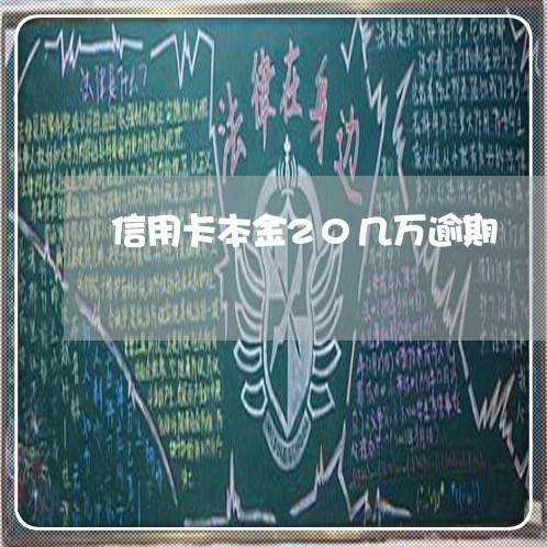 信用卡本金20几万逾期/2023052168178