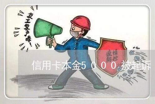 信用卡本金5000被起诉/2023120428359