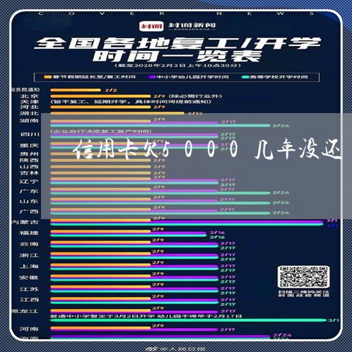 信用卡欠5000几年没还/2023112523725